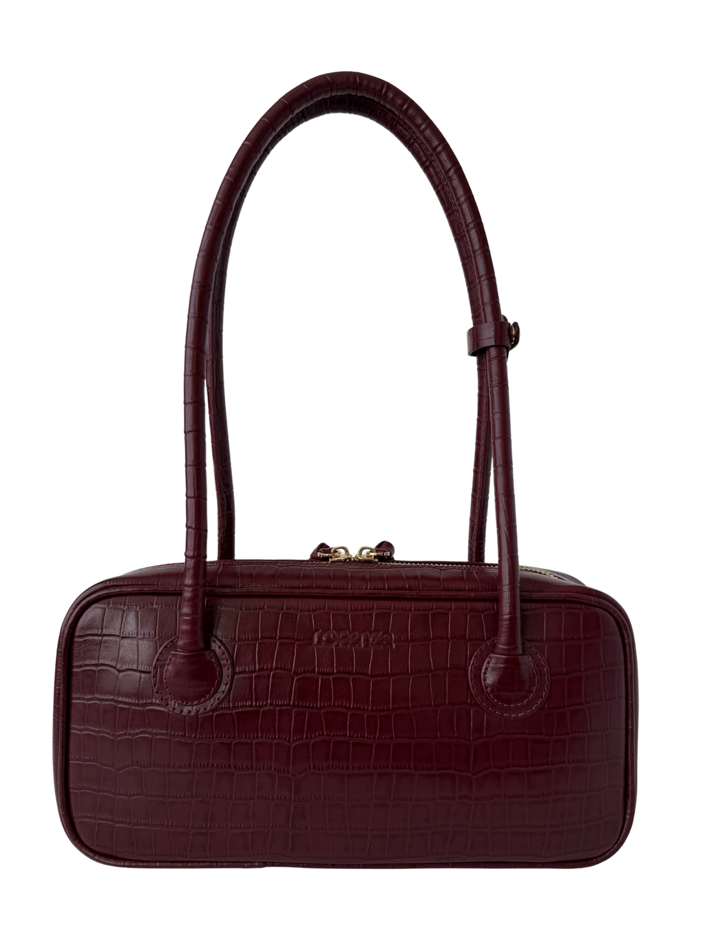 LENA BAUL BAG CROCO VINO