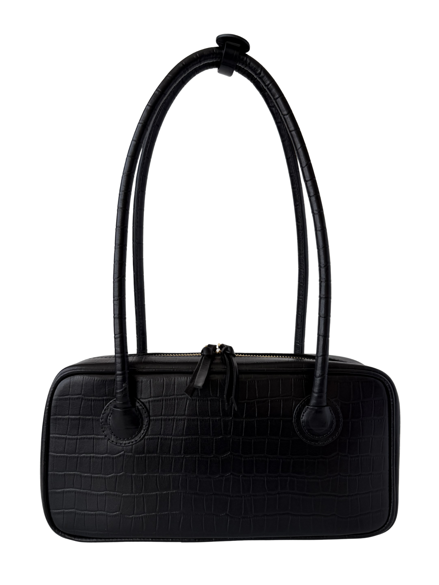 LENA BAUL BAG CROCO NEGRO