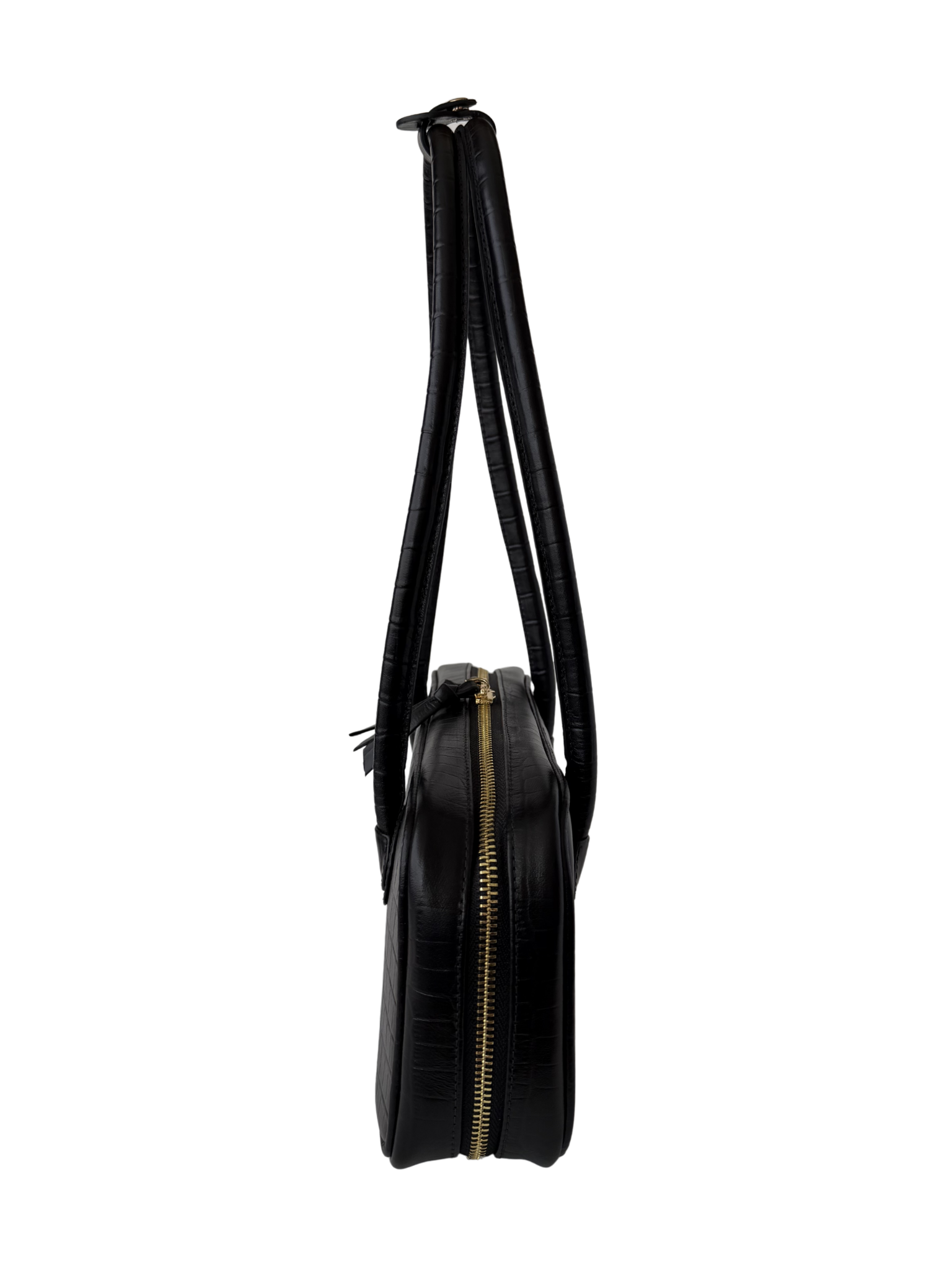 LENA BAUL BAG CROCO NEGRO