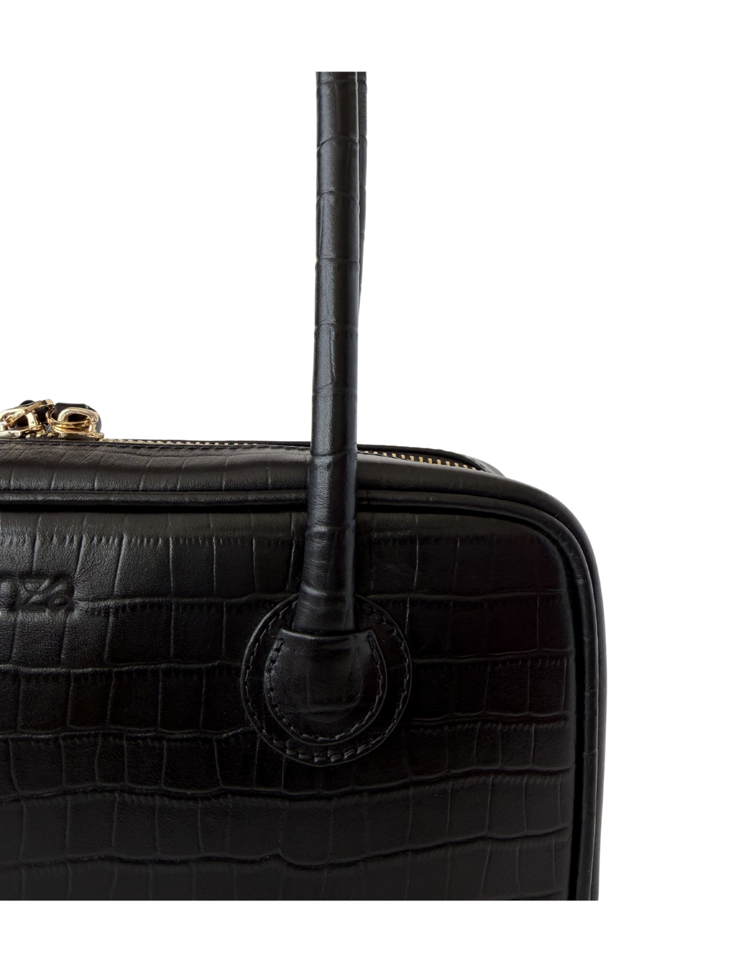 LENA BAUL BAG CROCO NEGRO