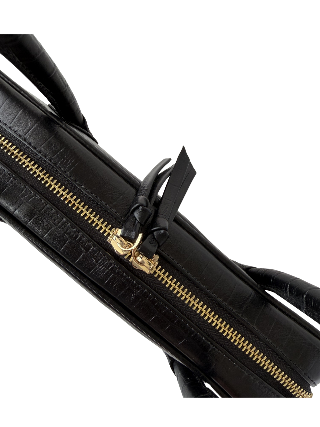 LENA BAUL BAG CROCO NEGRO