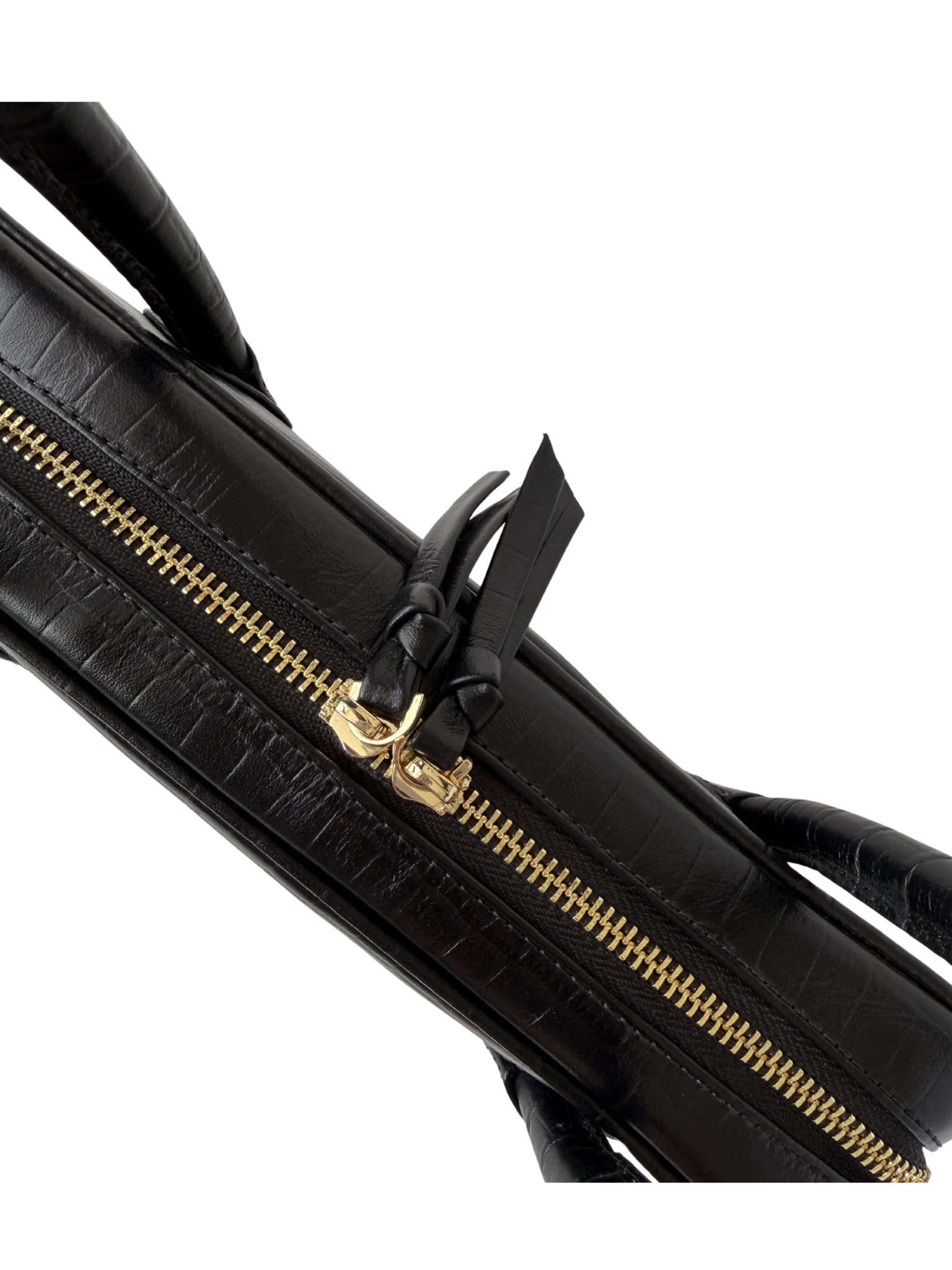 LENA BAUL BAG CROCO NEGRO