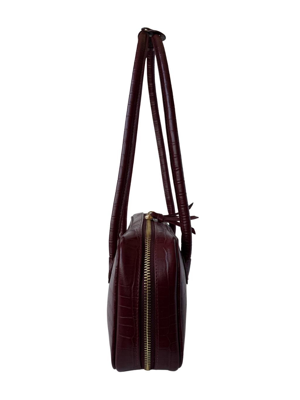 LENA BAUL BAG CROCO VINO