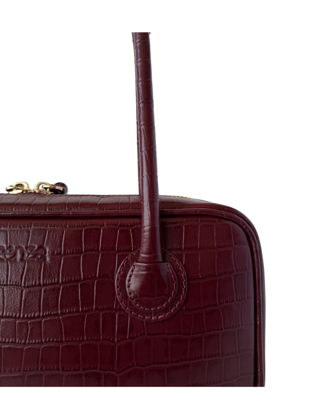 LENA BAUL BAG CROCO VINO