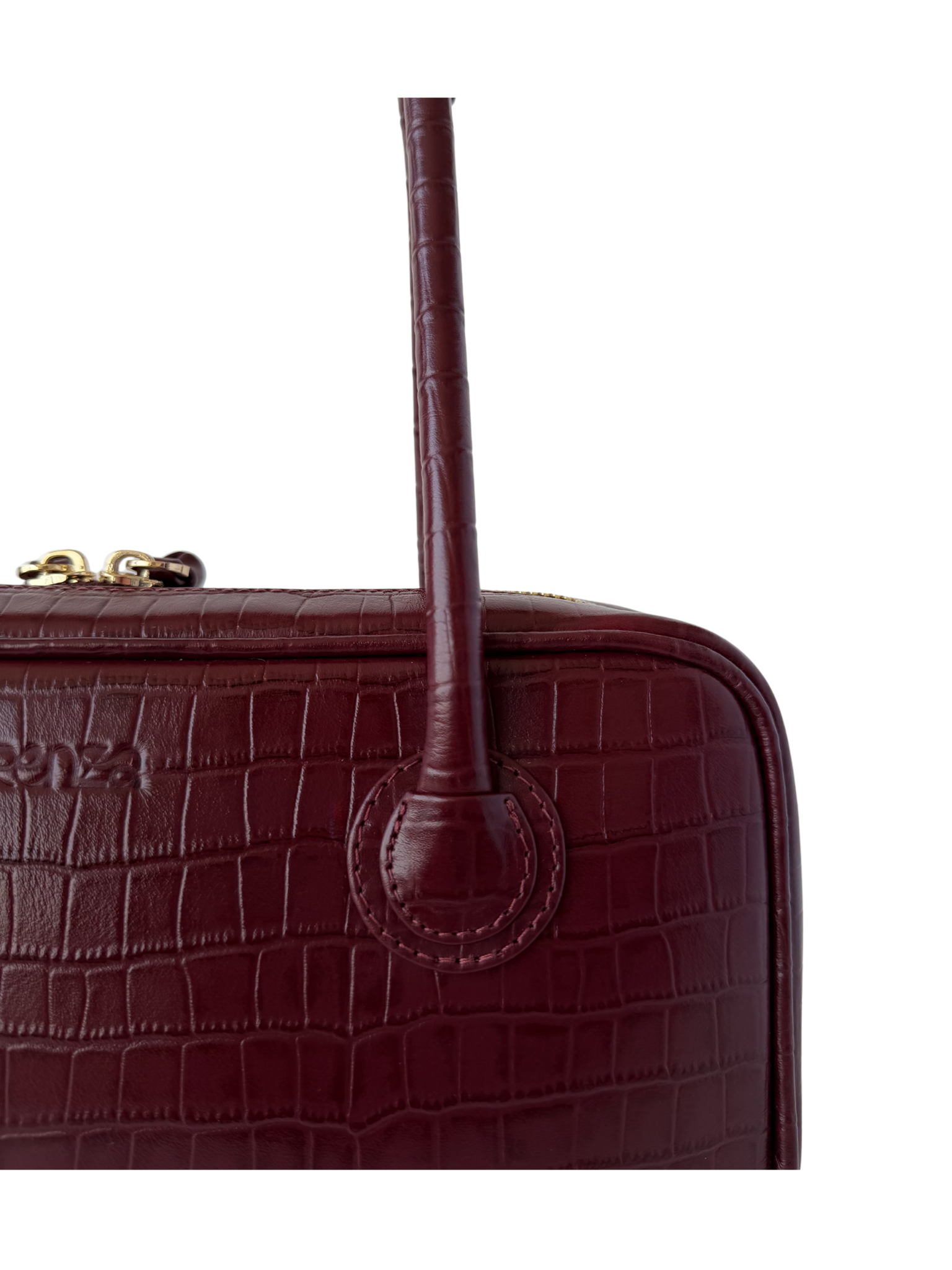LENA BAUL BAG CROCO VINO