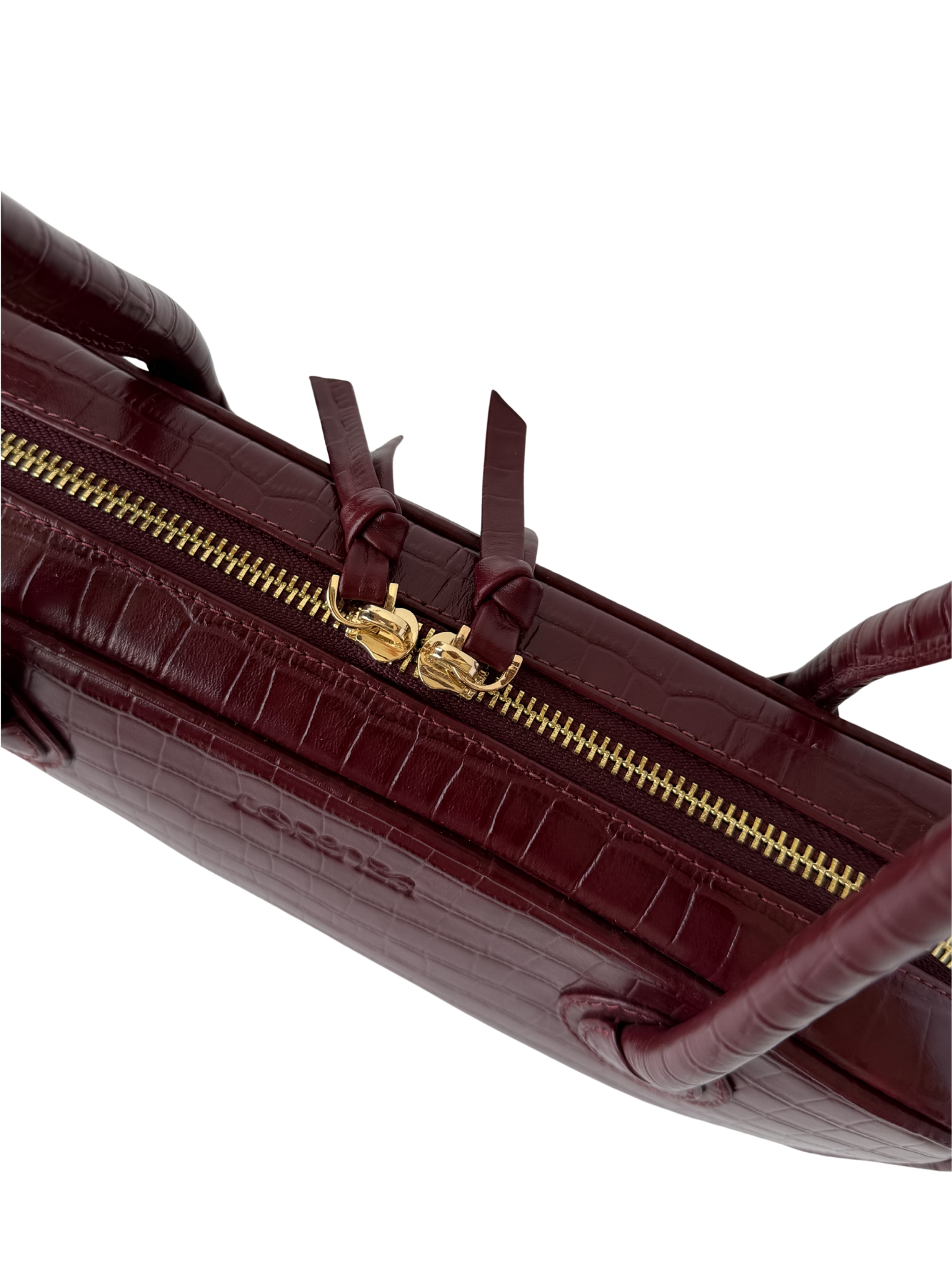LENA BAUL BAG CROCO VINO
