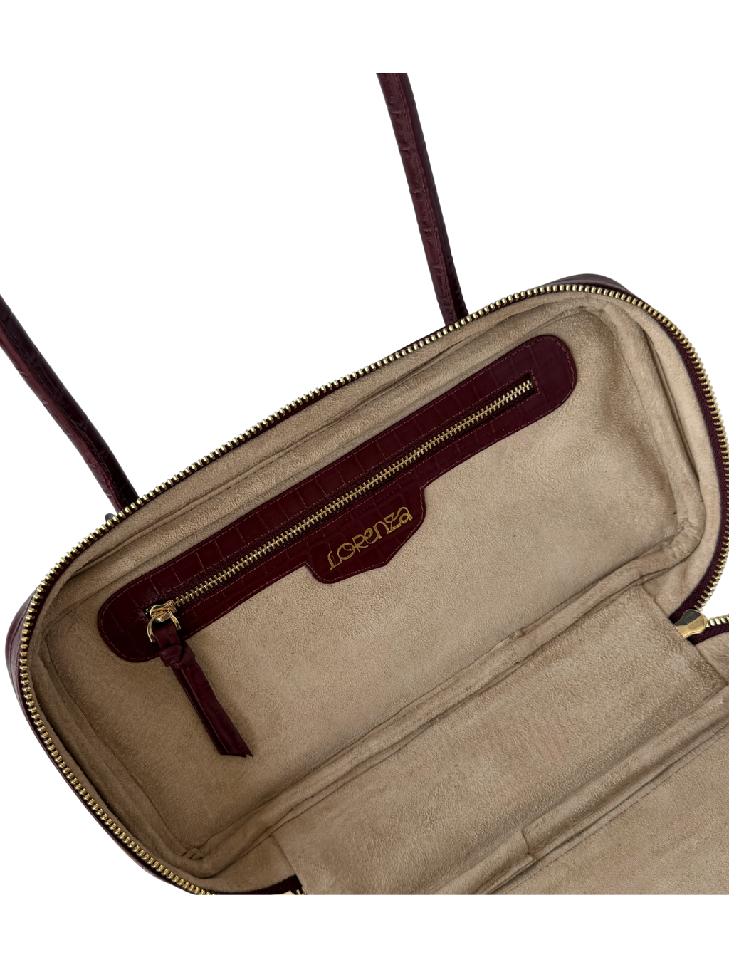 LENA BAUL BAG CROCO VINO