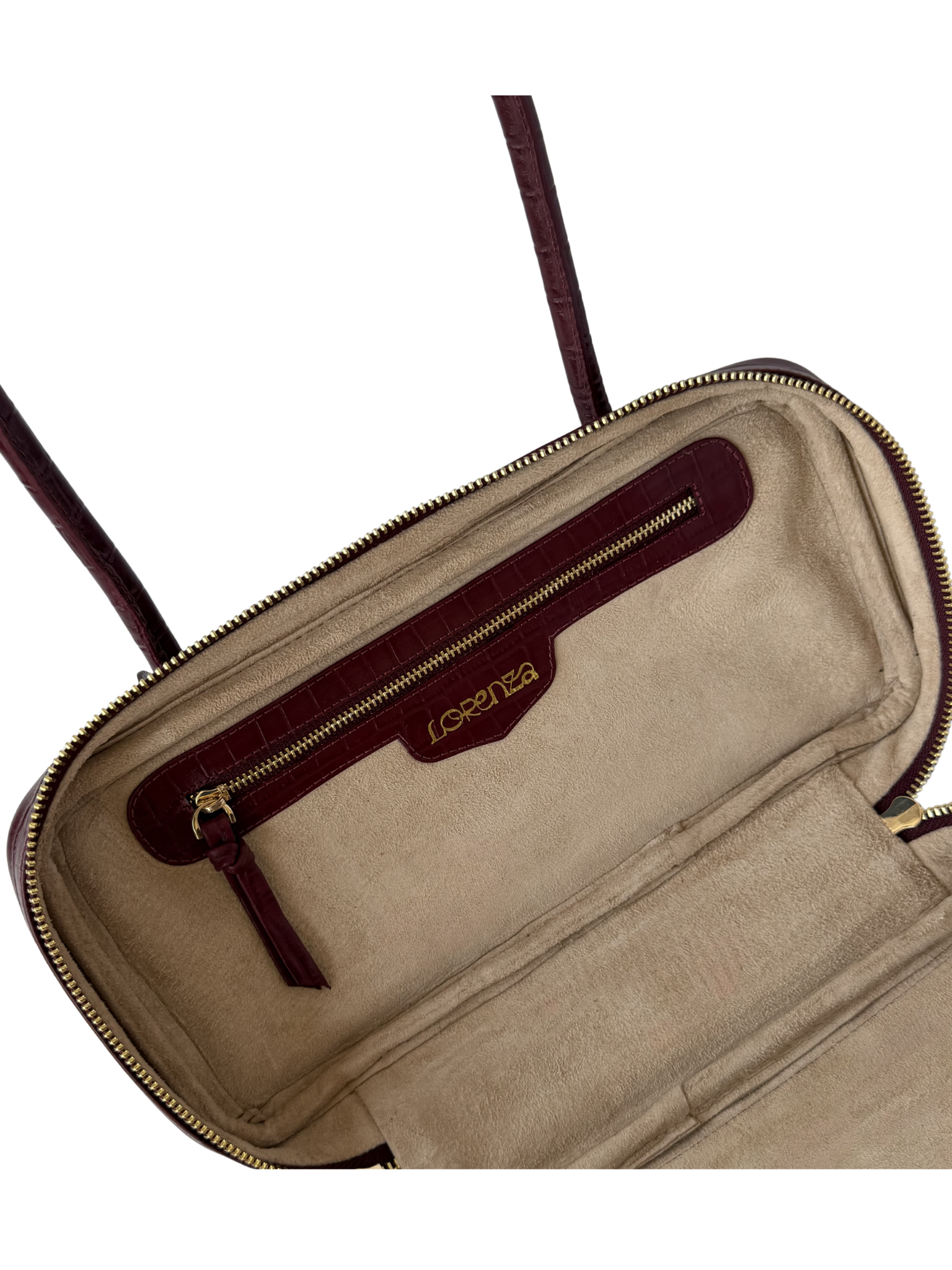 LENA BAUL BAG CROCO VINO