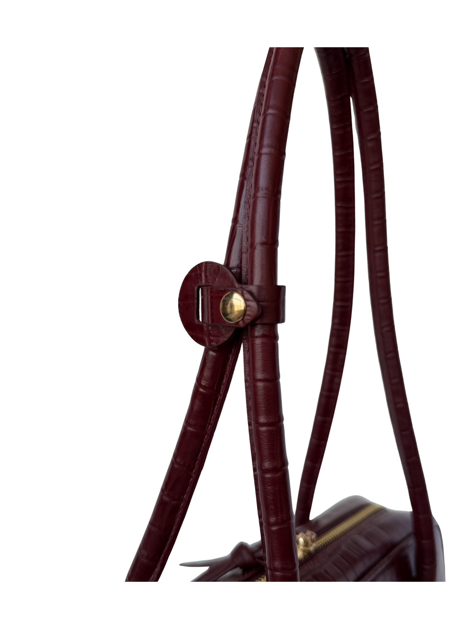 LENA BAUL BAG CROCO VINO