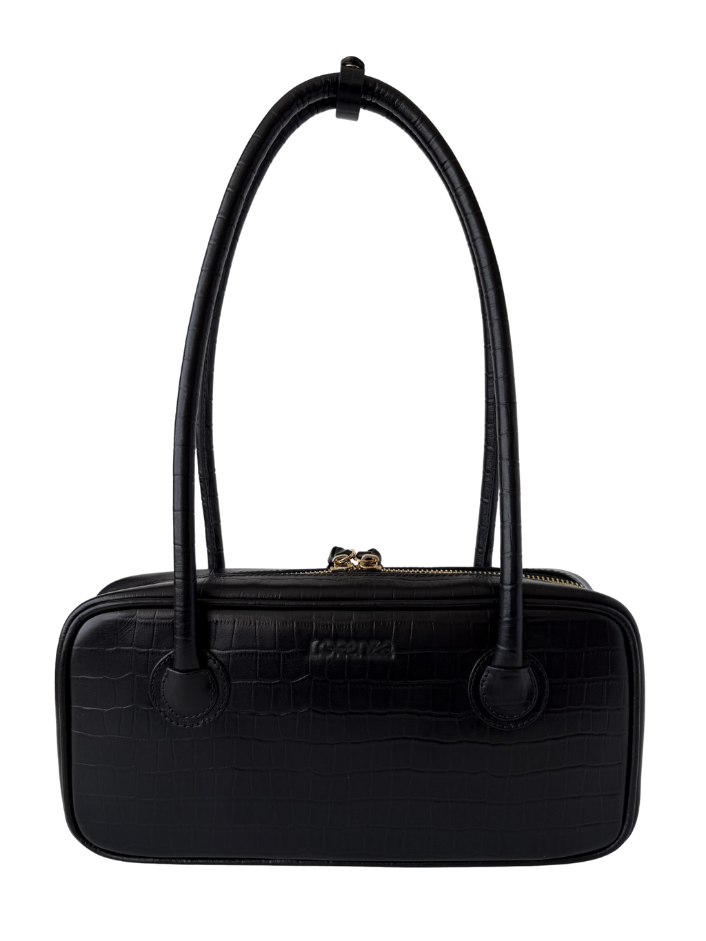 LENA BAUL BAG CROCO NEGRO