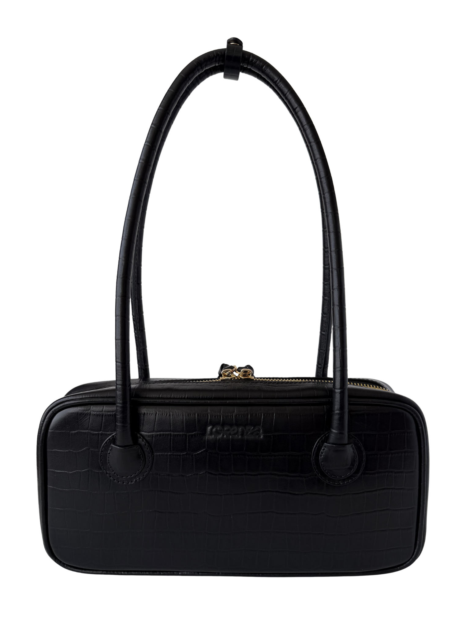 LENA BAUL BAG CROCO NEGRO